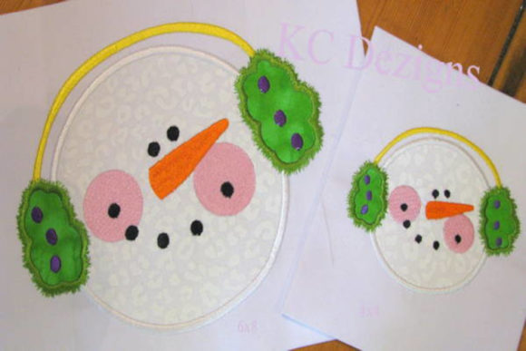 Review: Snowman Face with Green Ear Muffs for Boutique Sweatshirts