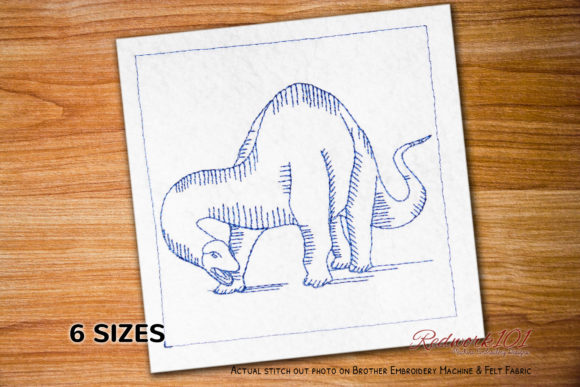 Reviewing Apatosaurus Dinosaurs Redwork Design