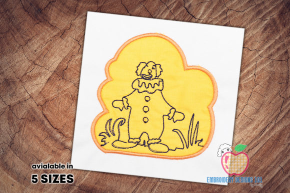 Reviewing Clown Made in Outline Applique for Gifts