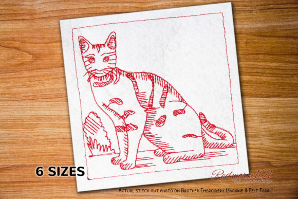 Reviewing The Brown Spotted Bengal Cat Redwork Design