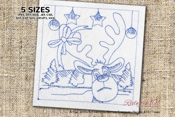Reviewing the Christmas Reindeer Face Lineart Design