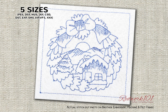 Reviewing the Christmas Wreath Snow Home Redwork Design