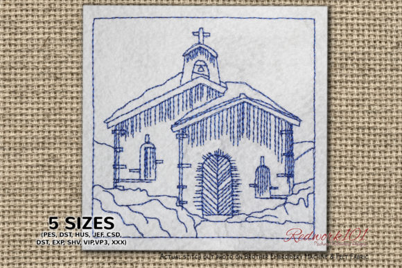 Reviewing the Old Church Building Lineart Design