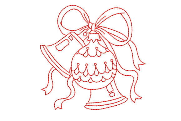 Reviewing the Redwork Christmas Ornament and Two Bells Design